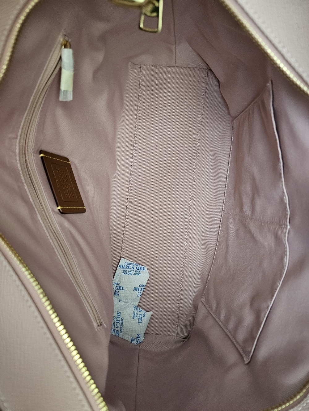 Coach Blush Pink Leather Tote with Front Pocket - Picture 12 of 13